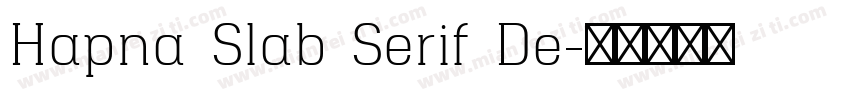 Hapna Slab Serif De字体转换